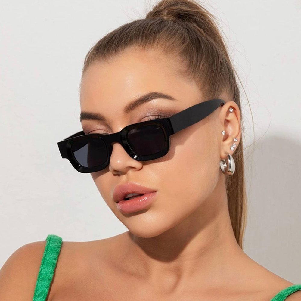 Small Rectangle Polarized Sunglasses Women Fashion Retro Brand Square Sun Glasse